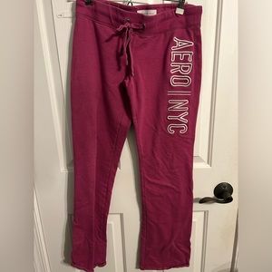 Aéropostale NYC purple sweatpants size medium fit more like a small